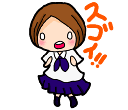 Child Yumi of the student woman sticker #9611562
