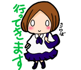 Child Yumi of the student woman sticker #9611564
