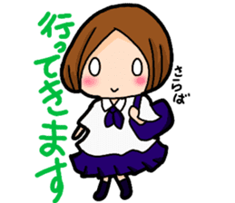Child Yumi of the student woman sticker #9611564
