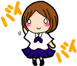 Child Yumi of the student woman sticker #9611572