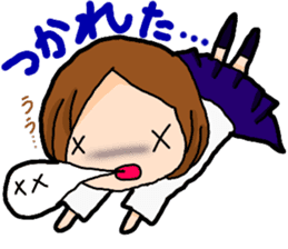 Child Yumi of the student woman sticker #9611574