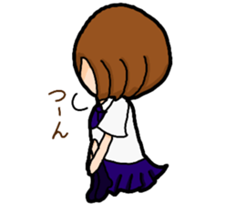 Child Yumi of the student woman sticker #9611575