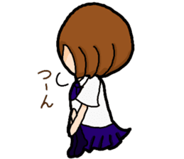 Child Yumi of the student woman sticker #9611575
