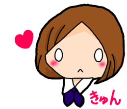 Child Yumi of the student woman sticker #9611576