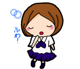 Child Yumi of the student woman sticker #9611578