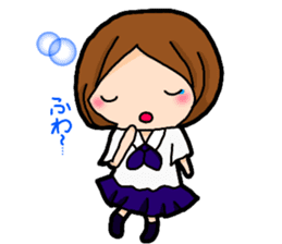 Child Yumi of the student woman sticker #9611578