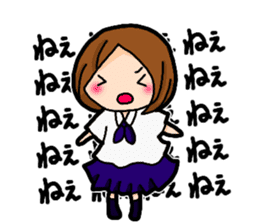 Child Yumi of the student woman sticker #9611579