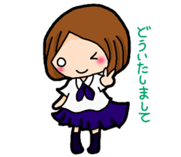 Child Yumi of the student woman sticker #9611583
