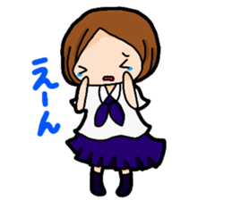 Child Yumi of the student woman sticker #9611584