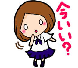 Child Yumi of the student woman sticker #9611589