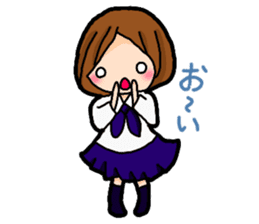 Child Yumi of the student woman sticker #9611591