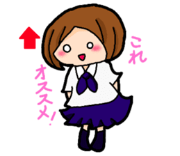 Child Yumi of the student woman sticker #9611592