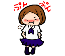 Child Yumi of the student woman sticker #9611593