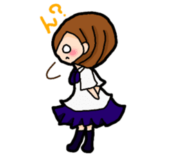 Child Yumi of the student woman sticker #9611595