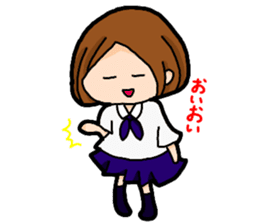 Child Yumi of the student woman sticker #9611598