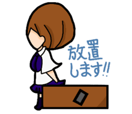 Child Yumi of the student woman sticker #9611599