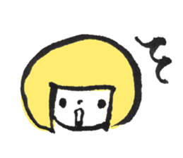 Hi, Colorful hair girl sticker #9611640