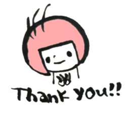 Hi, Colorful hair girl sticker #9611643