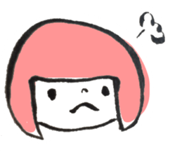 Hi, Colorful hair girl sticker #9611644