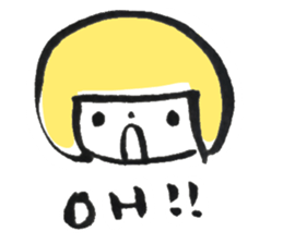 Hi, Colorful hair girl sticker #9611665