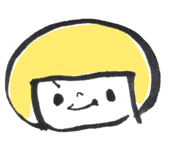 Hi, Colorful hair girl sticker #9611671