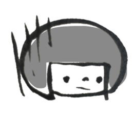 Hi, Colorful hair girl sticker #9611675