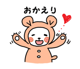 pink costume bear sticker #9611880