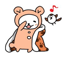 pink costume bear sticker #9611882