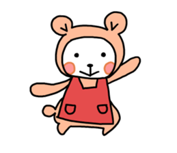 pink costume bear sticker #9611888