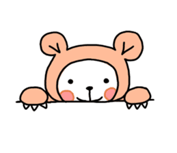 pink costume bear sticker #9611892