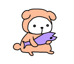 pink costume bear sticker #9611893