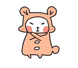 pink costume bear sticker #9611895
