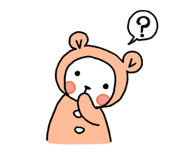 pink costume bear sticker #9611898