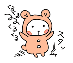 pink costume bear sticker #9611901