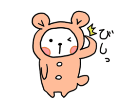 pink costume bear sticker #9611902