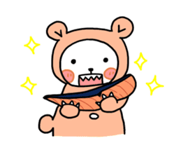 pink costume bear sticker #9611904