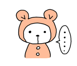 pink costume bear sticker #9611908