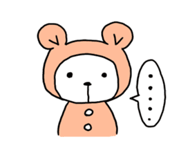pink costume bear sticker #9611908