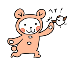 pink costume bear sticker #9611914