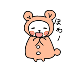 pink costume bear sticker #9611919