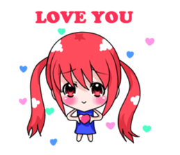 The purple hair girl's one day 2 sticker #9613201