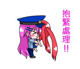 The purple hair girl's one day 2 sticker #9613216