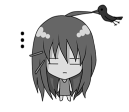 The purple hair girl's one day 2 sticker #9613229