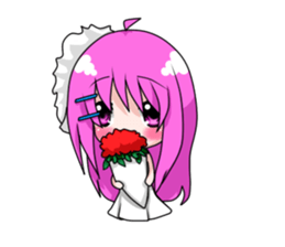 The purple hair girl's one day 2 sticker #9613237