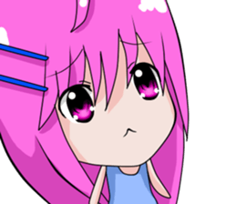 The purple hair girl's one day 2 sticker #9613238