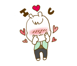 cute rabbit couple's sticker sticker #9614505