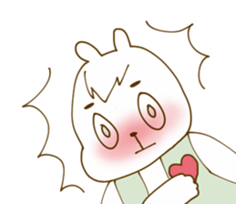 cute rabbit couple's sticker sticker #9614517