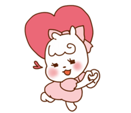 cute rabbit couple's sticker sticker #9614526