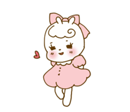 cute rabbit couple's sticker sticker #9614536