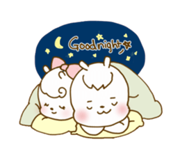 cute rabbit couple's sticker sticker #9614543